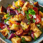 Winter Rainbow Panzanella Salad