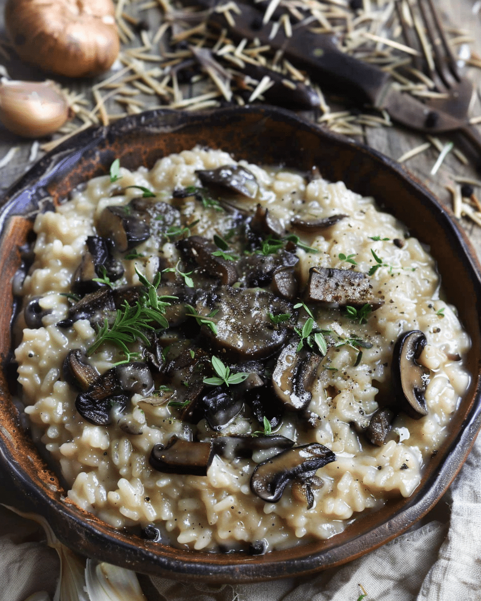 Black Trumpet Risotto