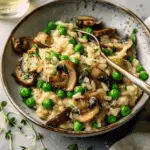 Creamy Mushroom Pea Risotto