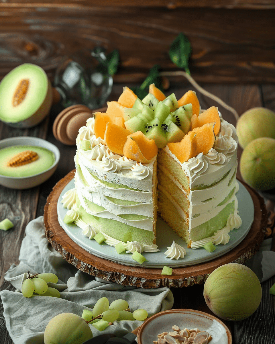 Honeydew Melon Cake