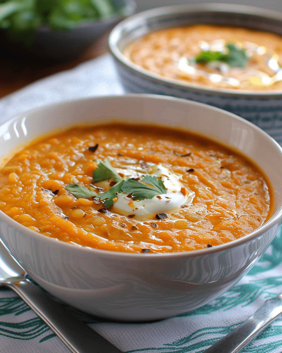 Moroccan Carrot Red Lentil Soup
