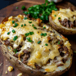 Philly Cheesesteak Baked Potato