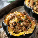 Sausage Stuffed Acorn Squash