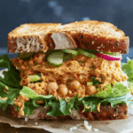 Harissa Chickpea Smash Sandwich