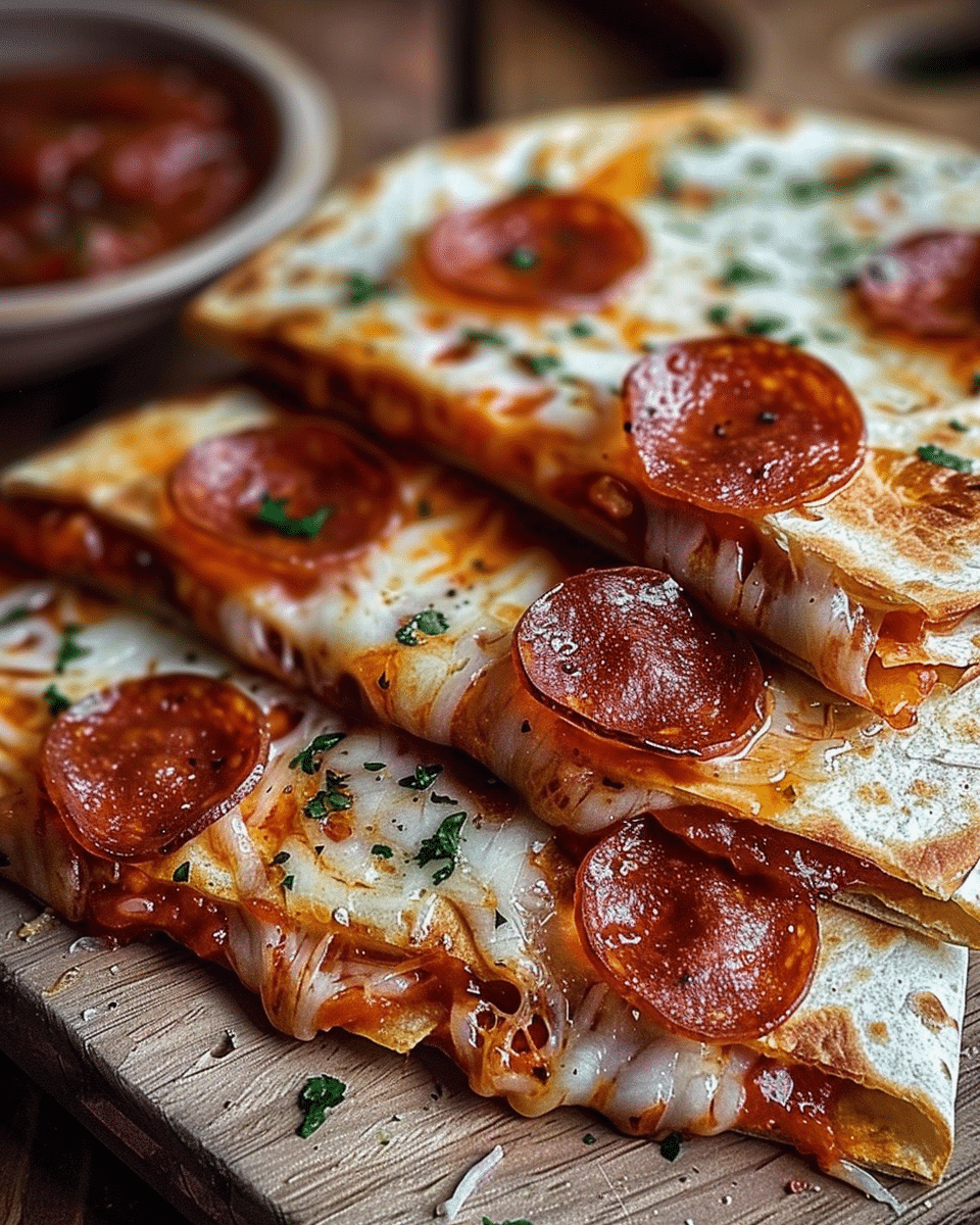 Pepperoni Pizza Quesadillas