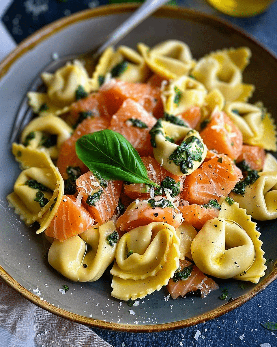 Tuscan Butter Tortellini with Salmon