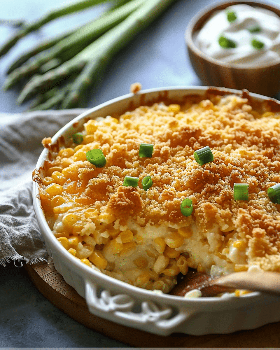 Cheesy Cream Cheese Corn Casserole