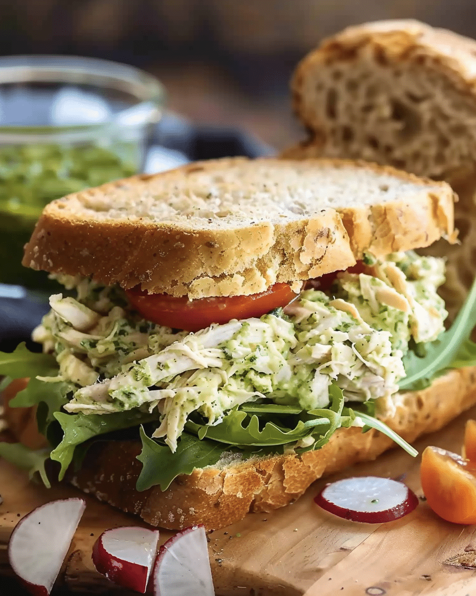 Pesto Chicken Salad Sandwich