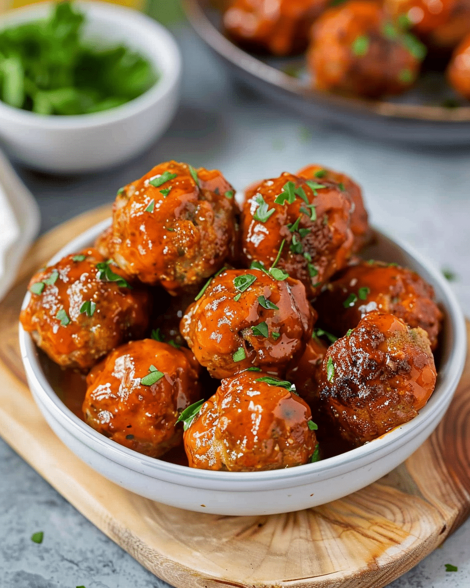 Air Fryer Buffalo Meatballs