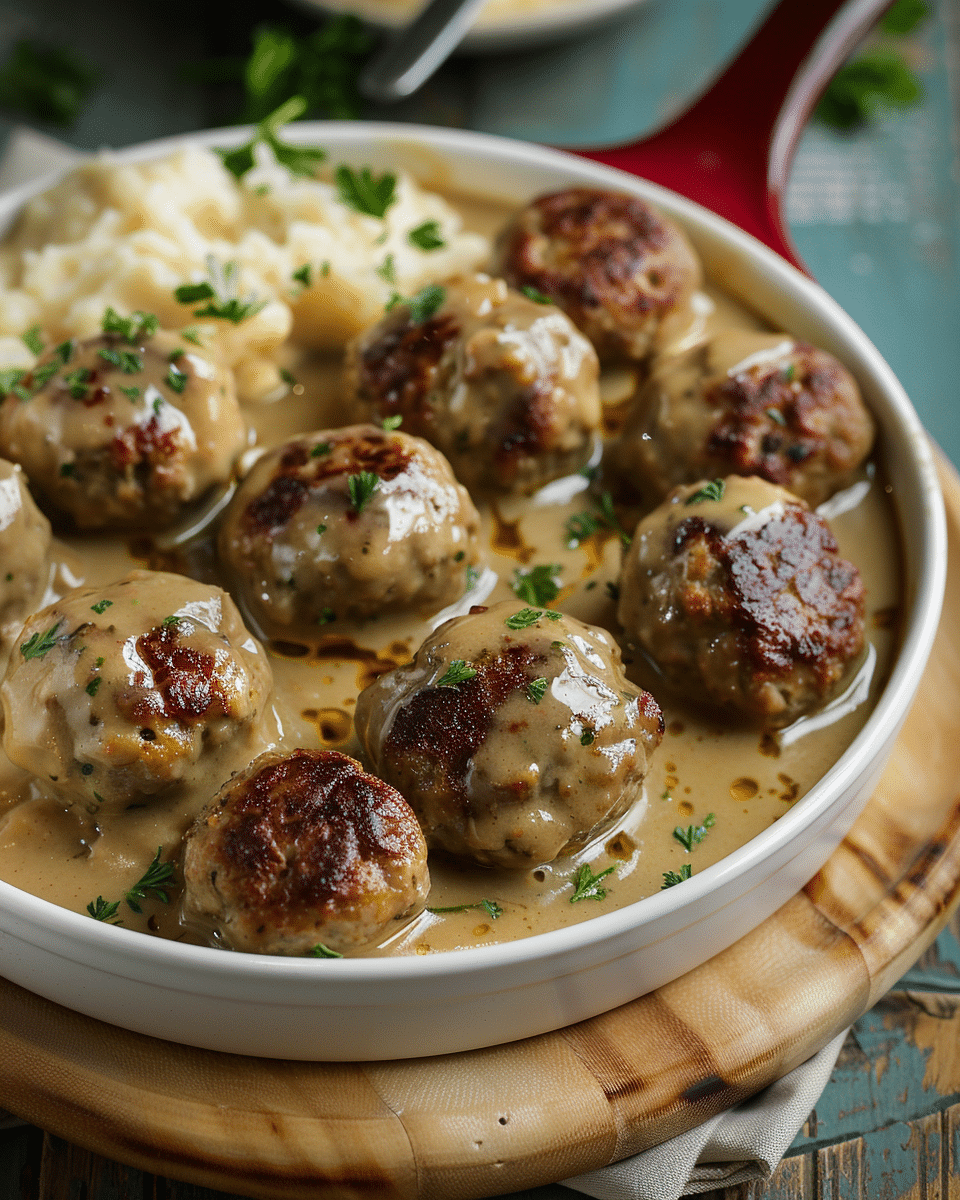 Classic Swedish Meatballs with Creamy Gravy