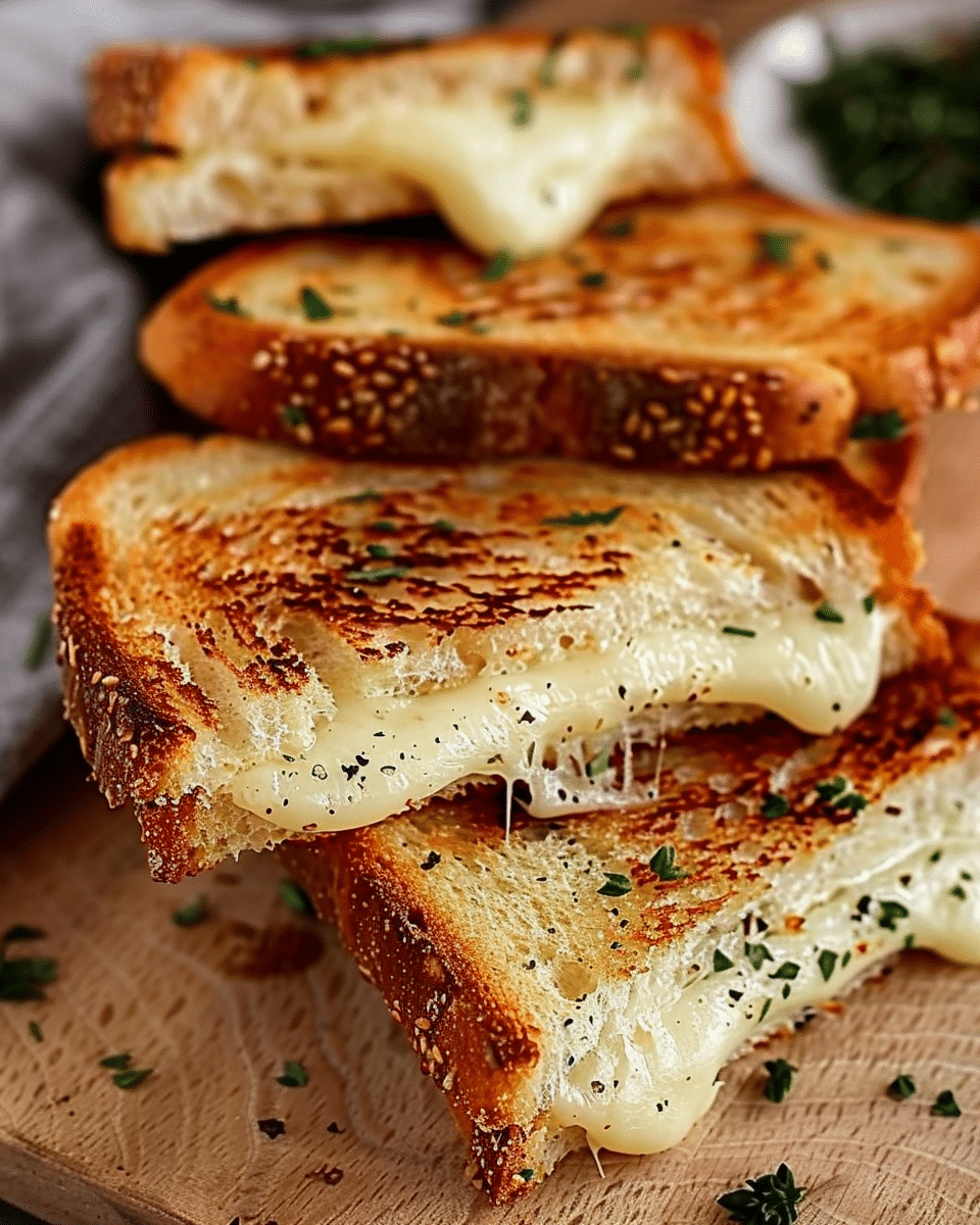 Garlic Bread Grilled Cheese