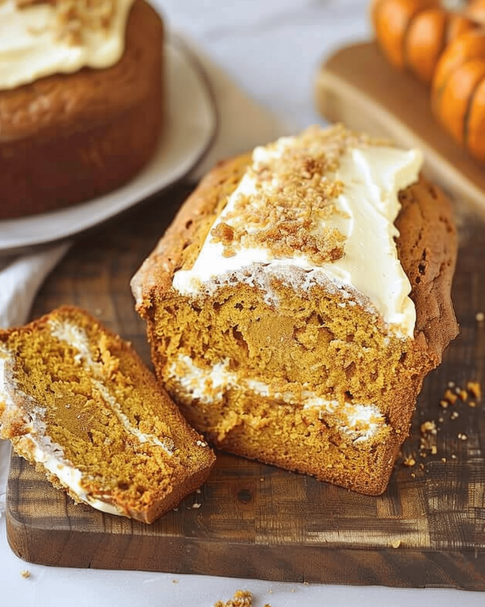 Pumpkin Bread with Cream Cheese