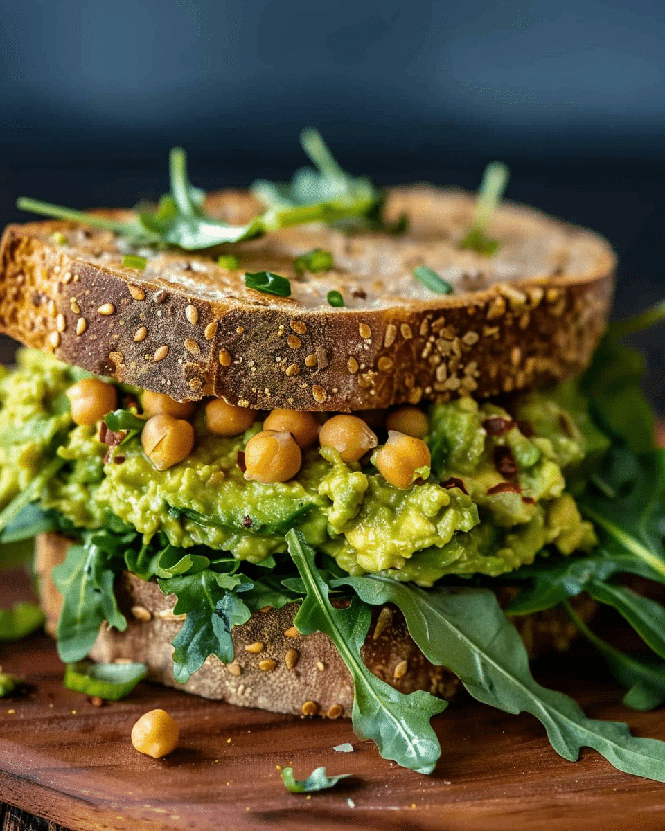 Smashed Chickpea and Avocado Sandwich