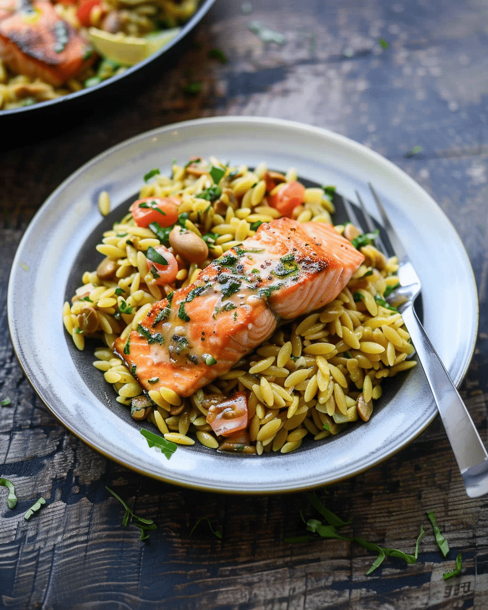 Cajun Salmon Orzo