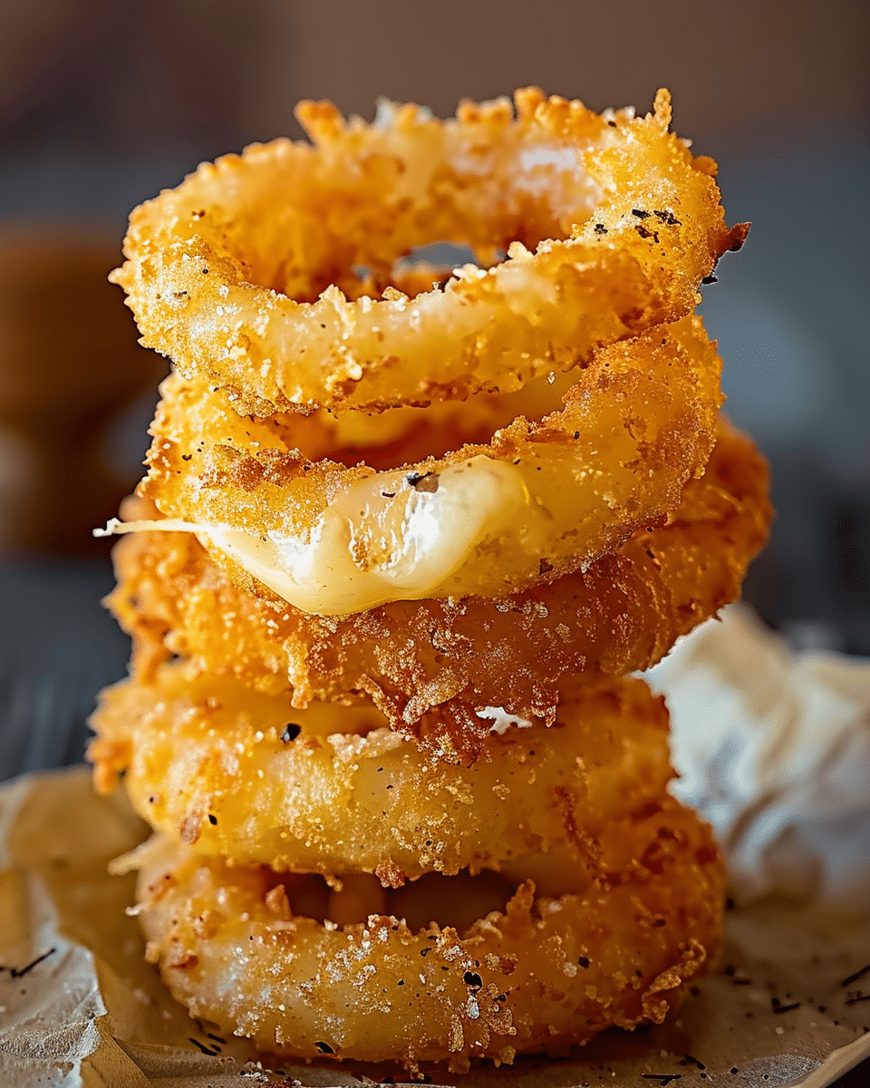 Cheesy Mozzarella Onion Rings