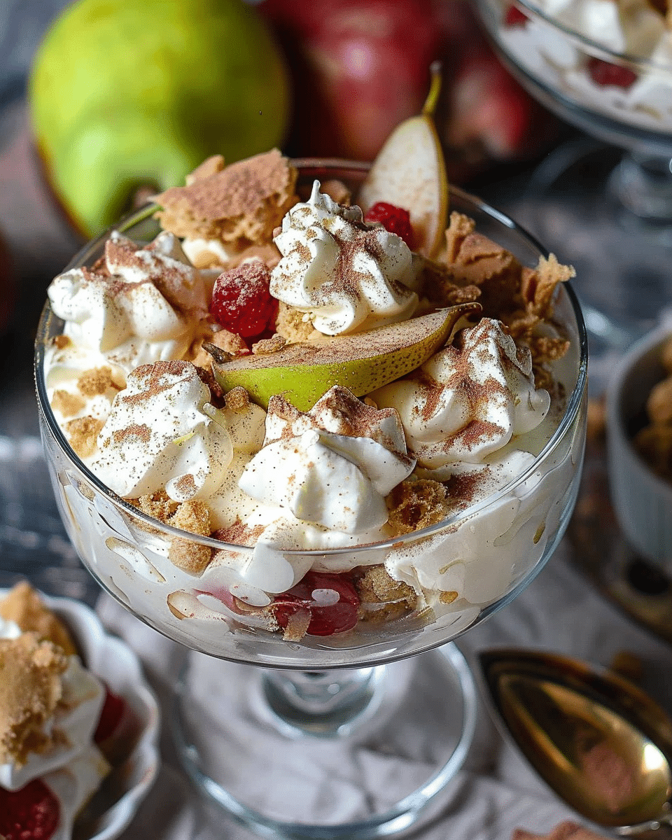 Eton Mess Recipe with Cinnamon and Pears