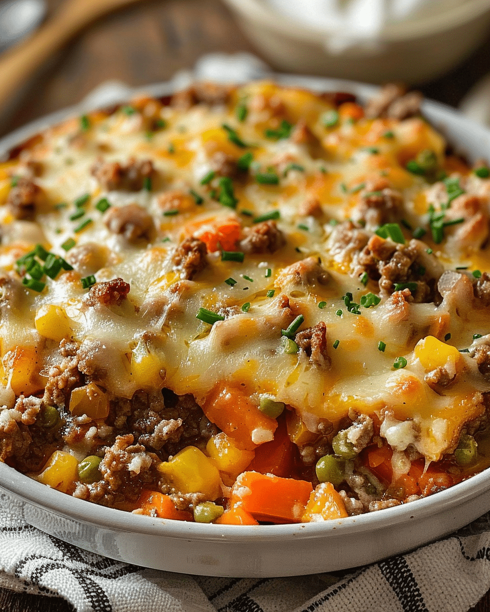 Ground Beef and Veggie Hobo Casserole