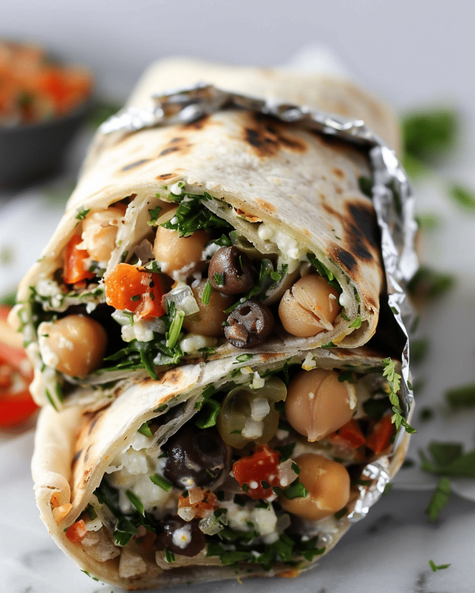 Vegan Mediterranean Chickpea Wraps