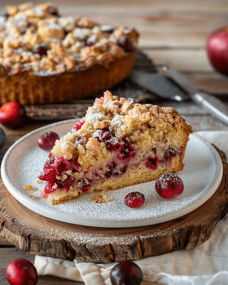 Cranberry Apple Gluten-Free Crumble Cake