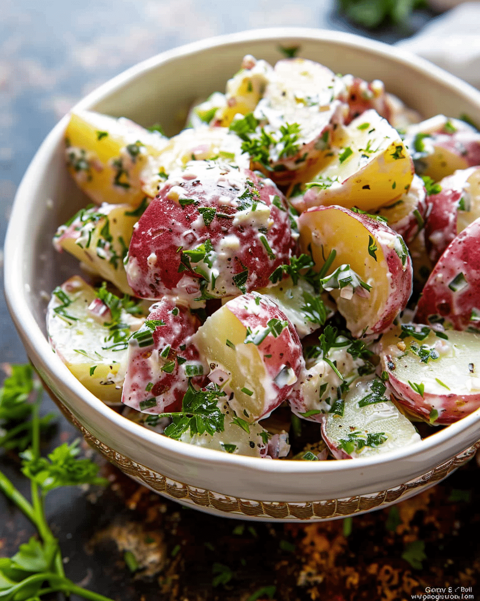 Garlicky Herb Red Potato Salad