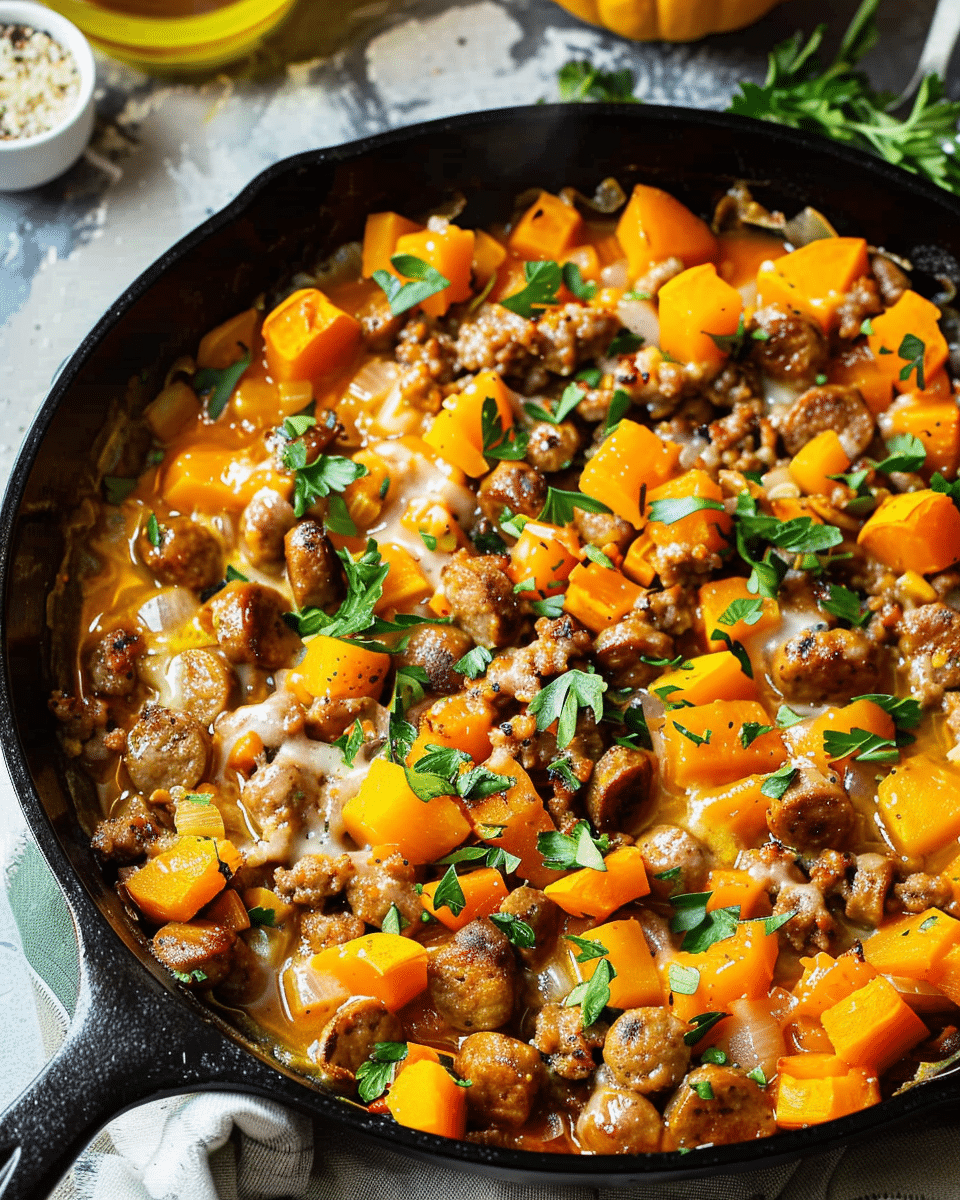Sausage Butternut Squash Skillet