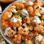 Spicy Buffalo Cauliflower Bites with Blue Cheese