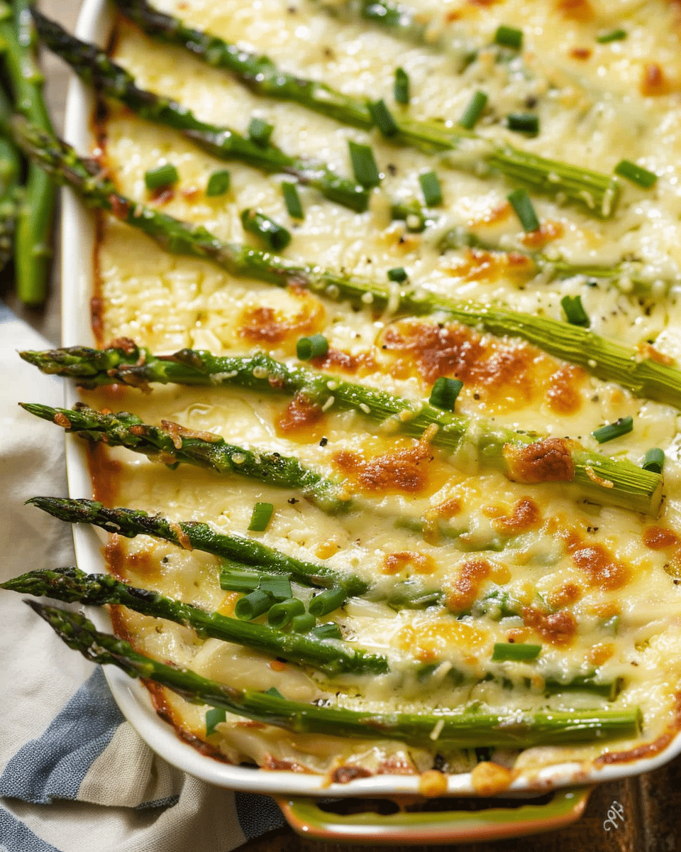 Cheesy Asparagus au Gratin
