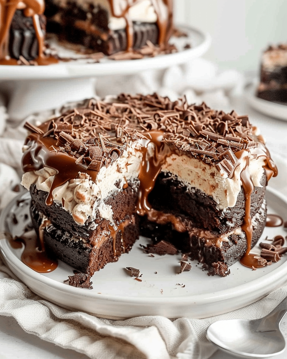 Chocolate Caramel Poke Cake