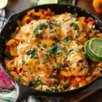 Cheesy Baja Chicken & Bell Pepper Skillet
