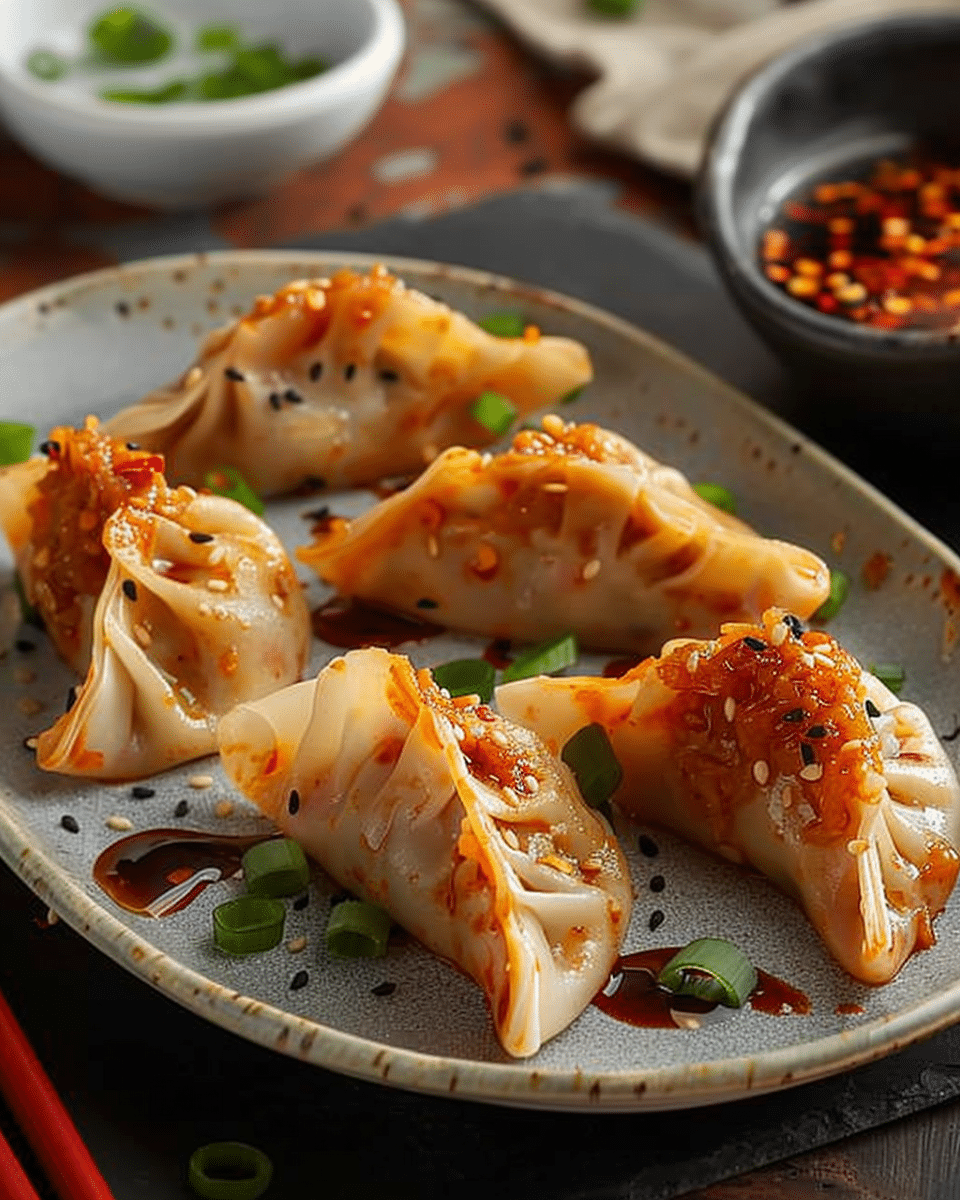 Inferno Pockets (Kimchi Dumplings)