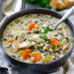 Slow Cooker Creamy Chicken and Wild Rice Soup
