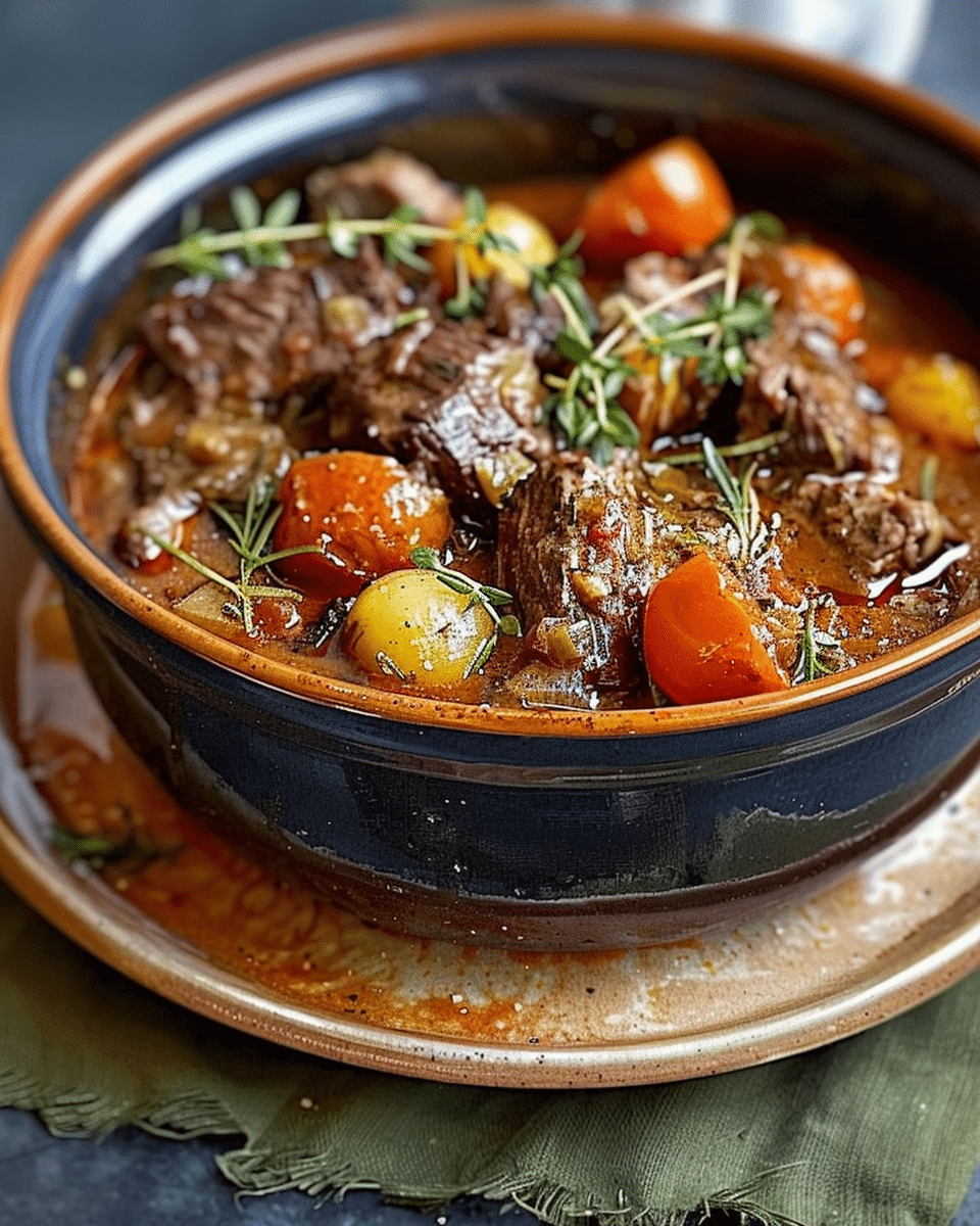 Beef Casserole with Rosemary and Tomatoes