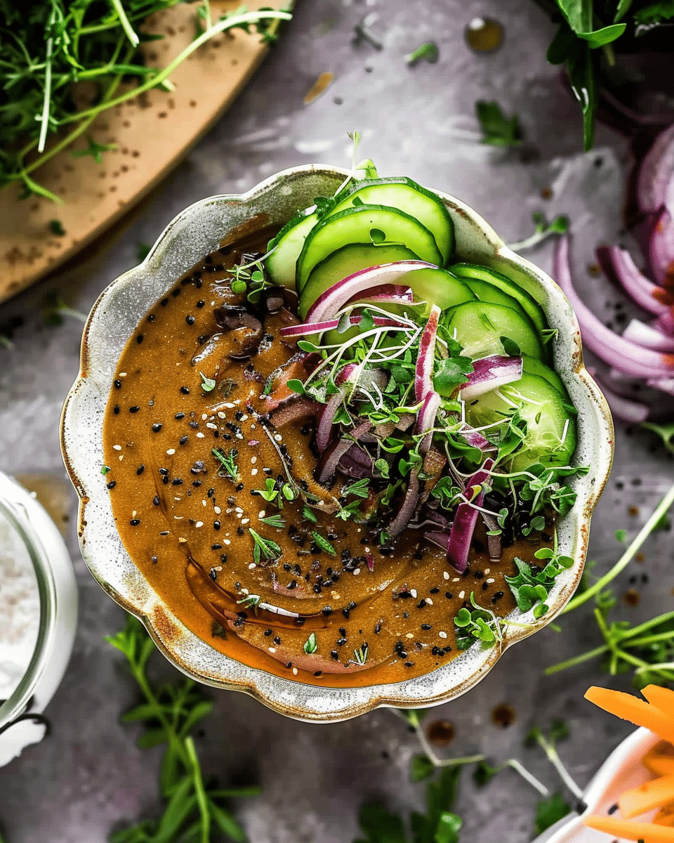 No Oil Balsamic Tahini Dressing