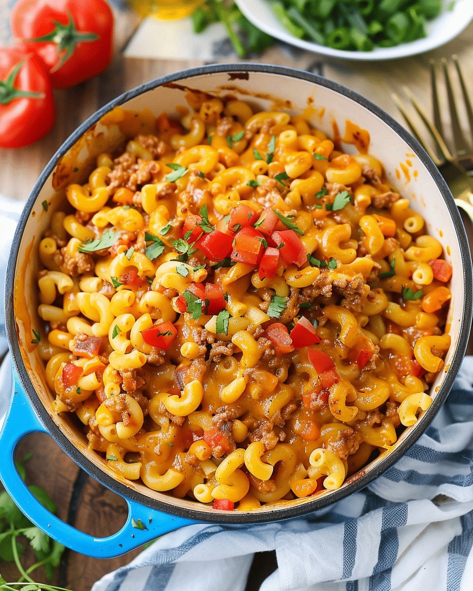 One Pot Taco Macaroni and Cheese