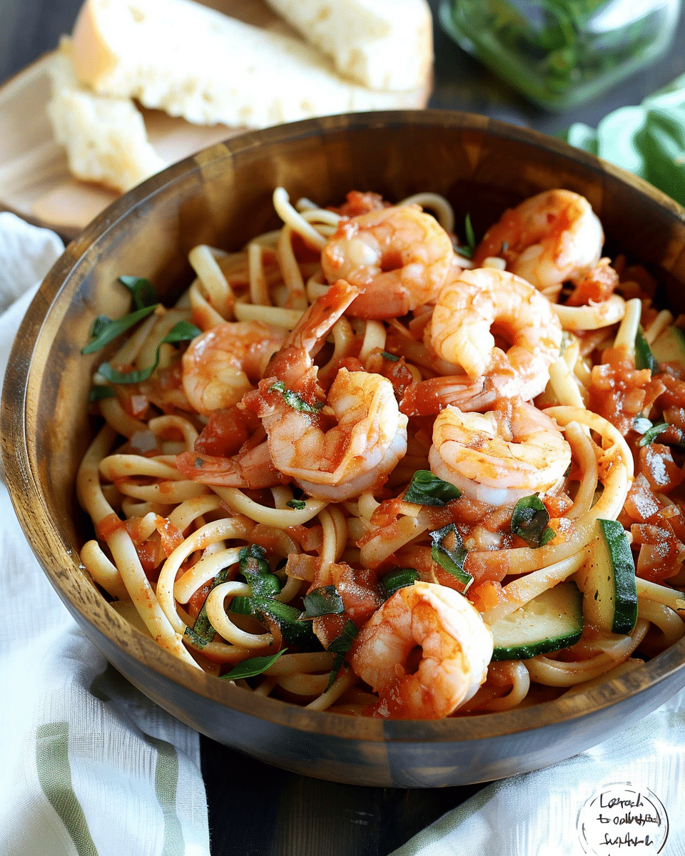 Bruschetta Shrimp Pasta