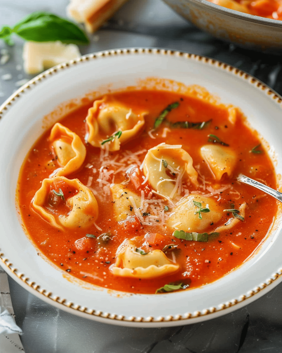 Creamy Tomato Tortellini Soup