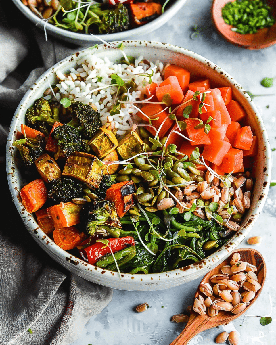 Fall Veggies & Rice Harvest Bowls