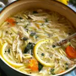 Creamy Lemon Orzo Chicken Soup