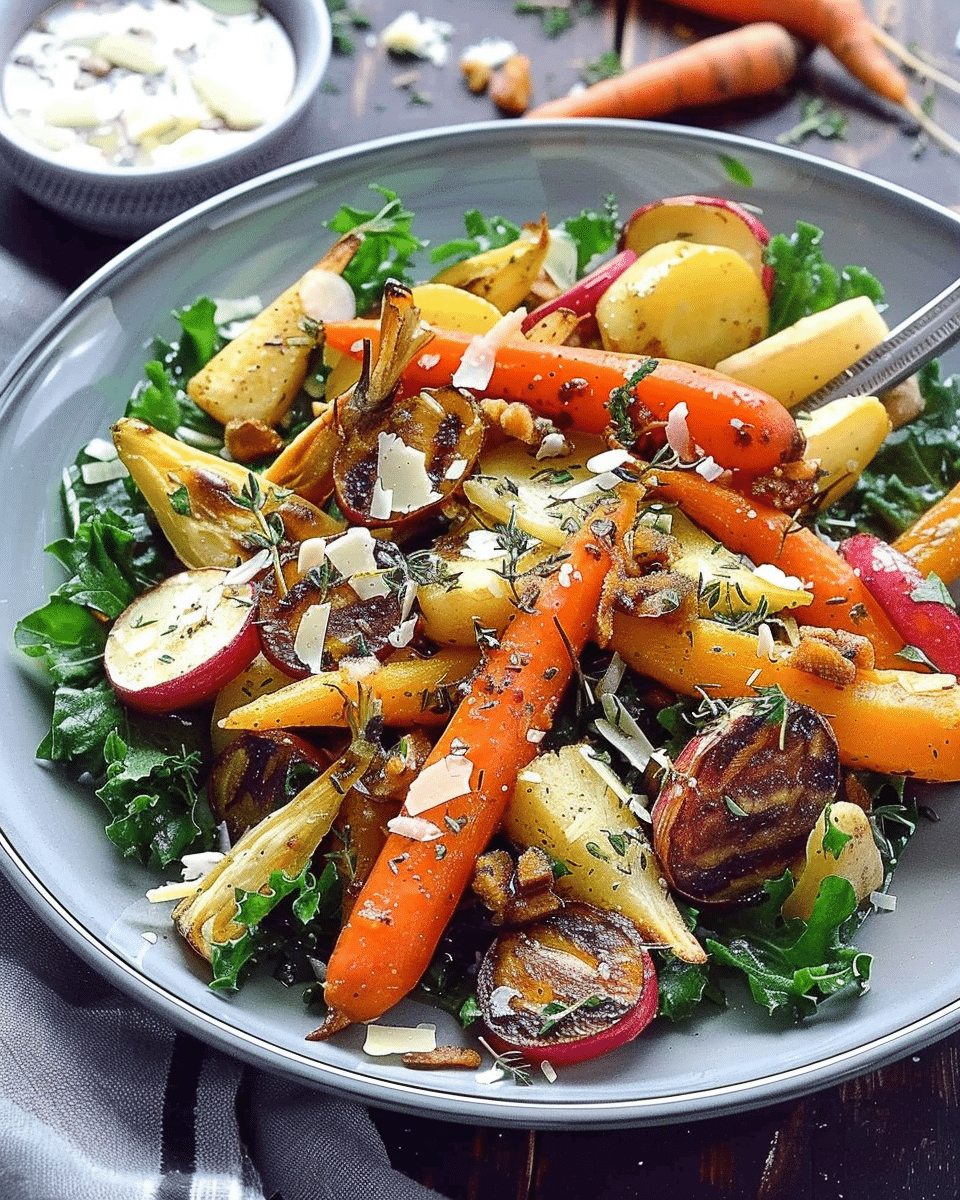 Roasted Carrots and Parsnips Salad