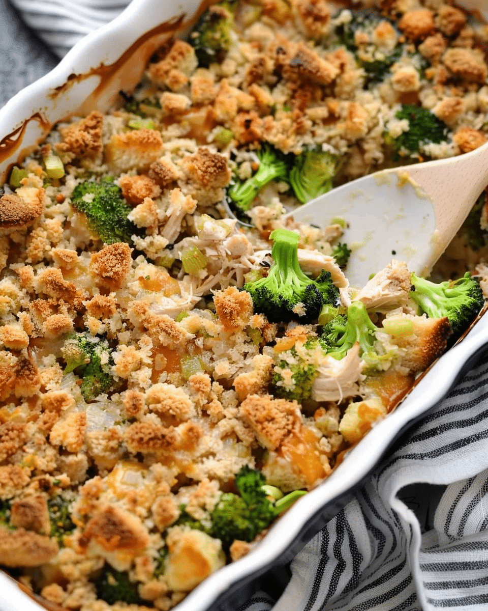 Chicken Broccoli Stuffing Casserole