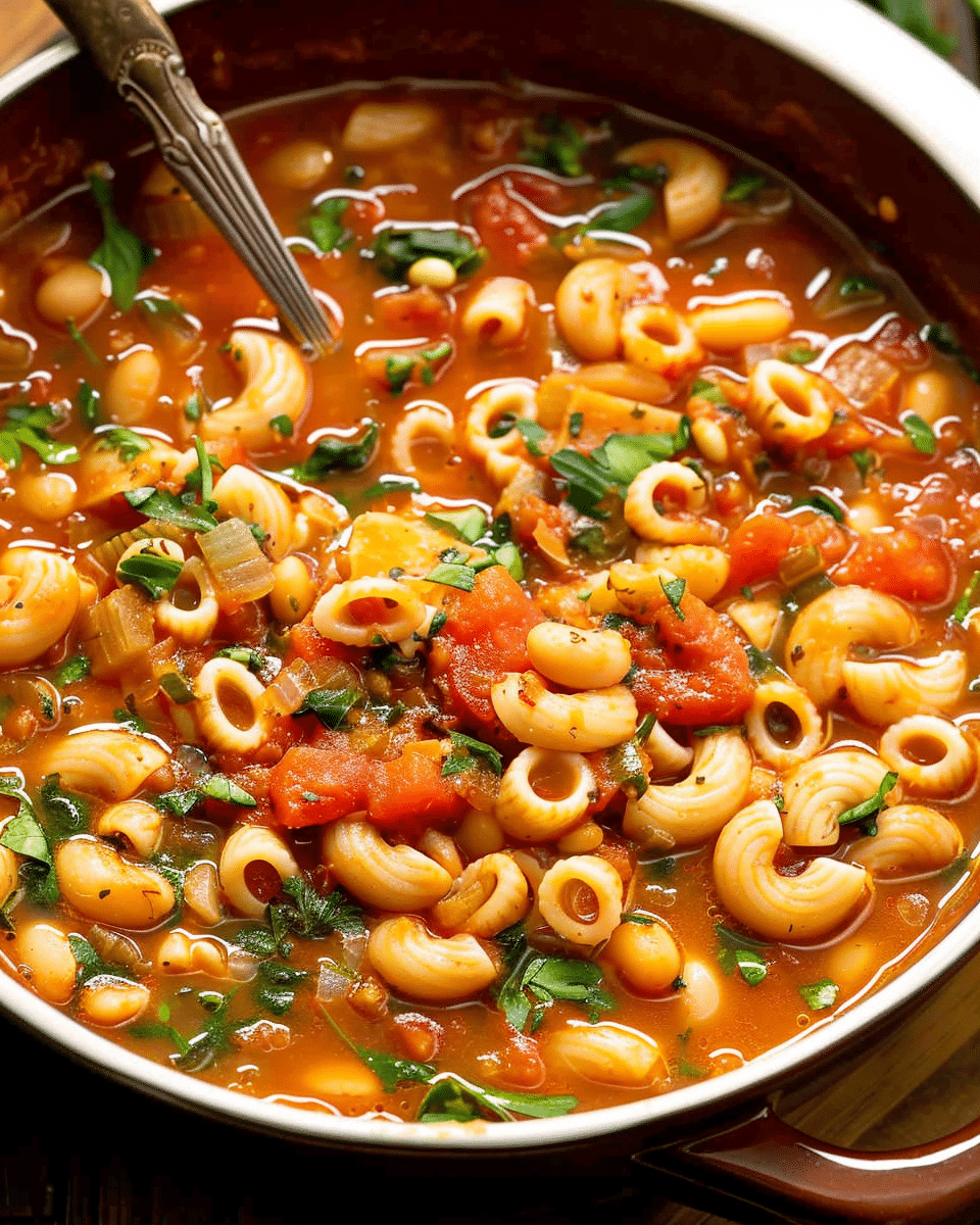 Hearty Italian White Bean Soup with Pasta