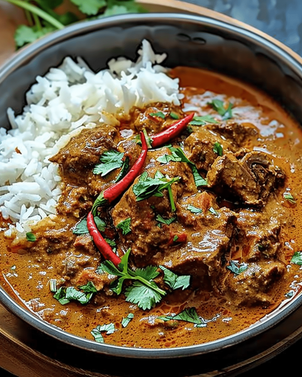 Lamb in Aromatic Coconut Curry with Fiery Red Chilies