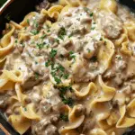 One Pan Beef Stroganoff