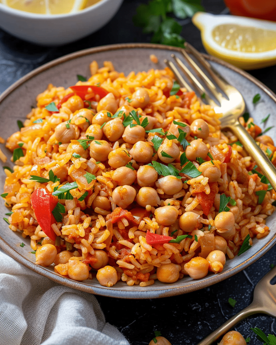 Vegan Spanish Chickpeas and Rice