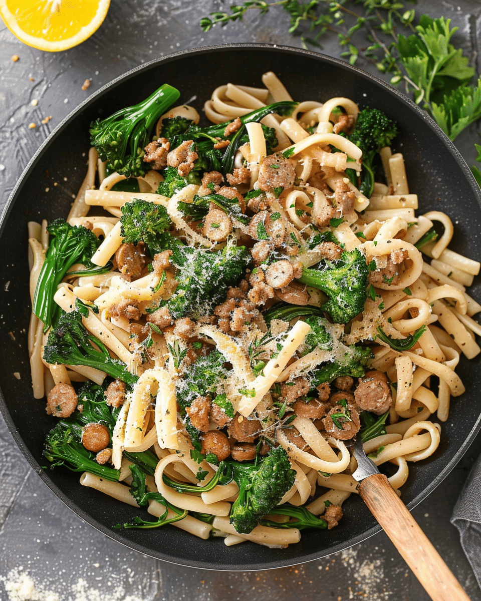 Pasta with Sausage and Broccolini