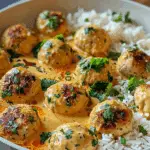 Chicken Meatballs in Silky Coconut Curry Sauce