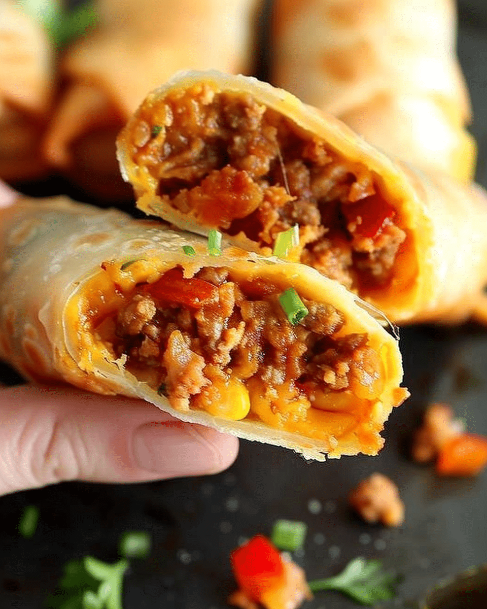 Easy Taco Egg Rolls