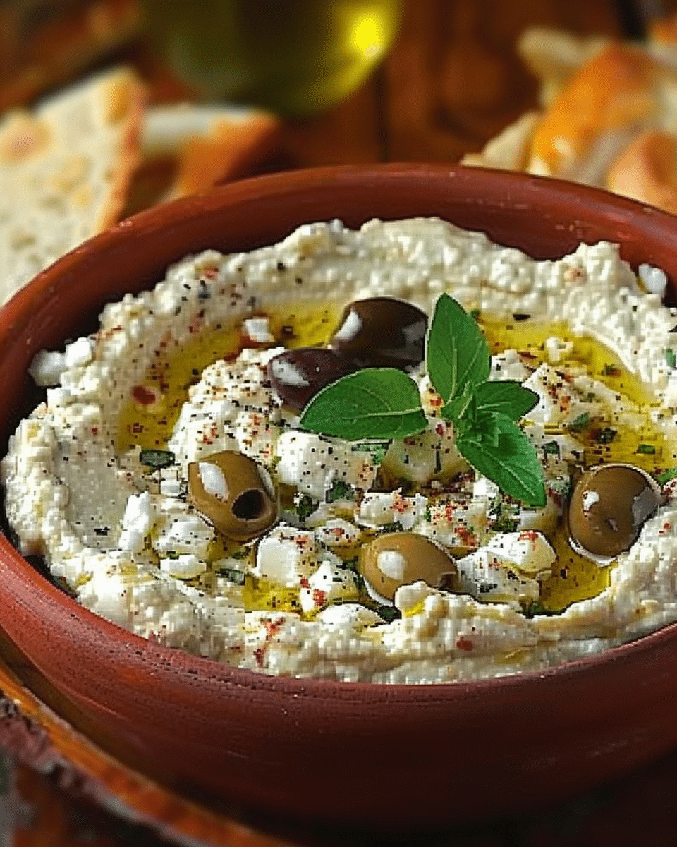 Green Olive and Feta Cheese Dip
