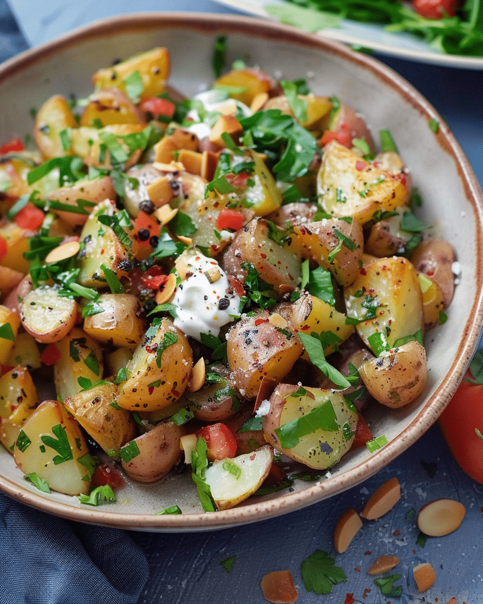 Roast Potato Salad with Sumac Yoghurt Dressing