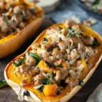 Sausage & Apple Stuffed Butternut Squash